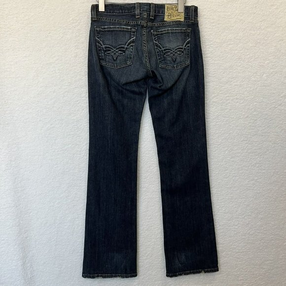 Lucky Brand Size 6/28 Tall Blue Victory Madeline Boot Cut Denim Jeans USA Made - Picture 4 of 15